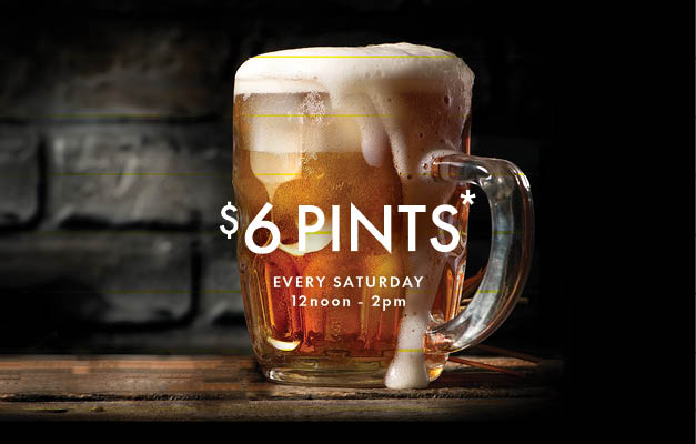 Saturday $6 Pints